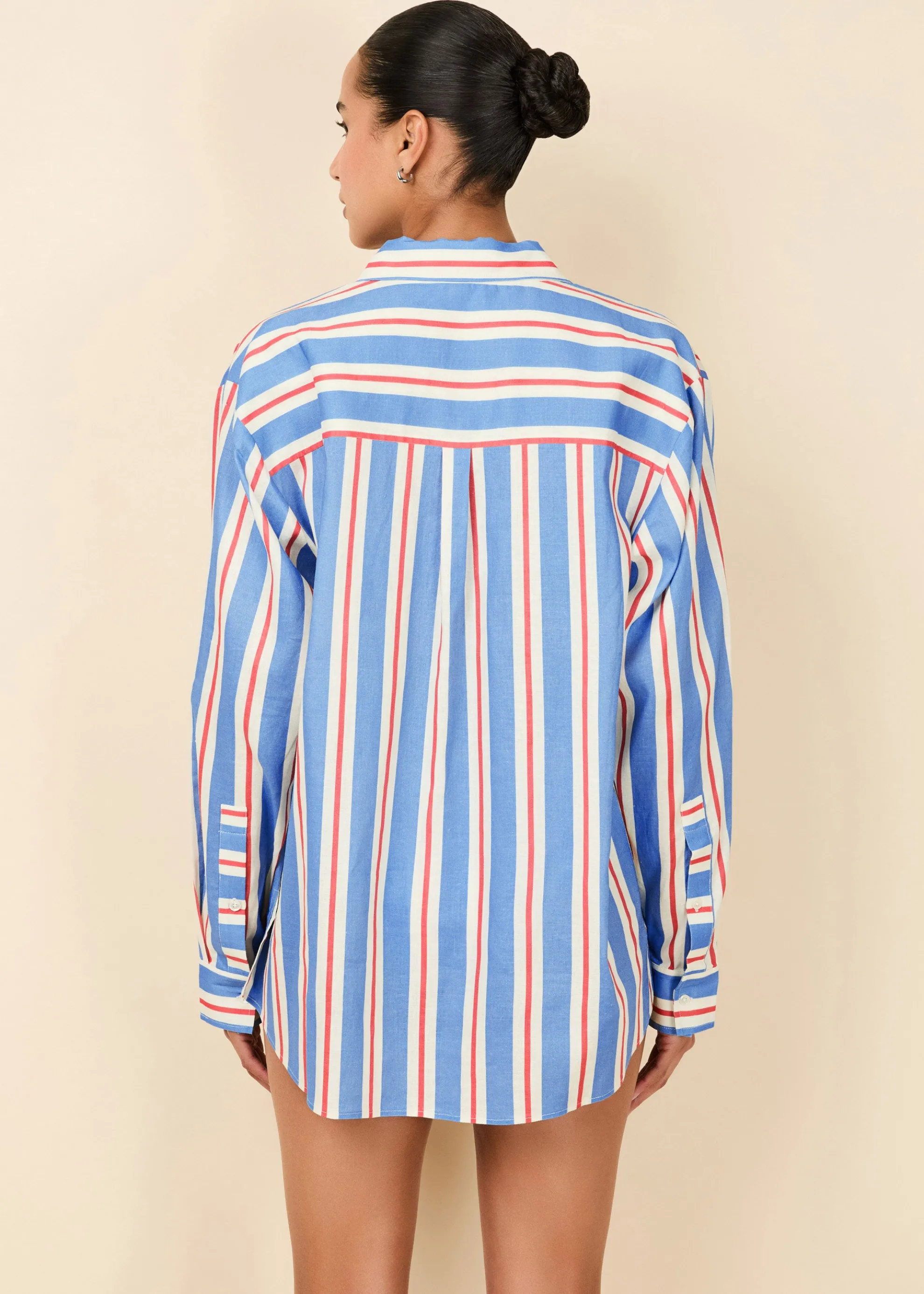 Avril Button Down Americana Stripe