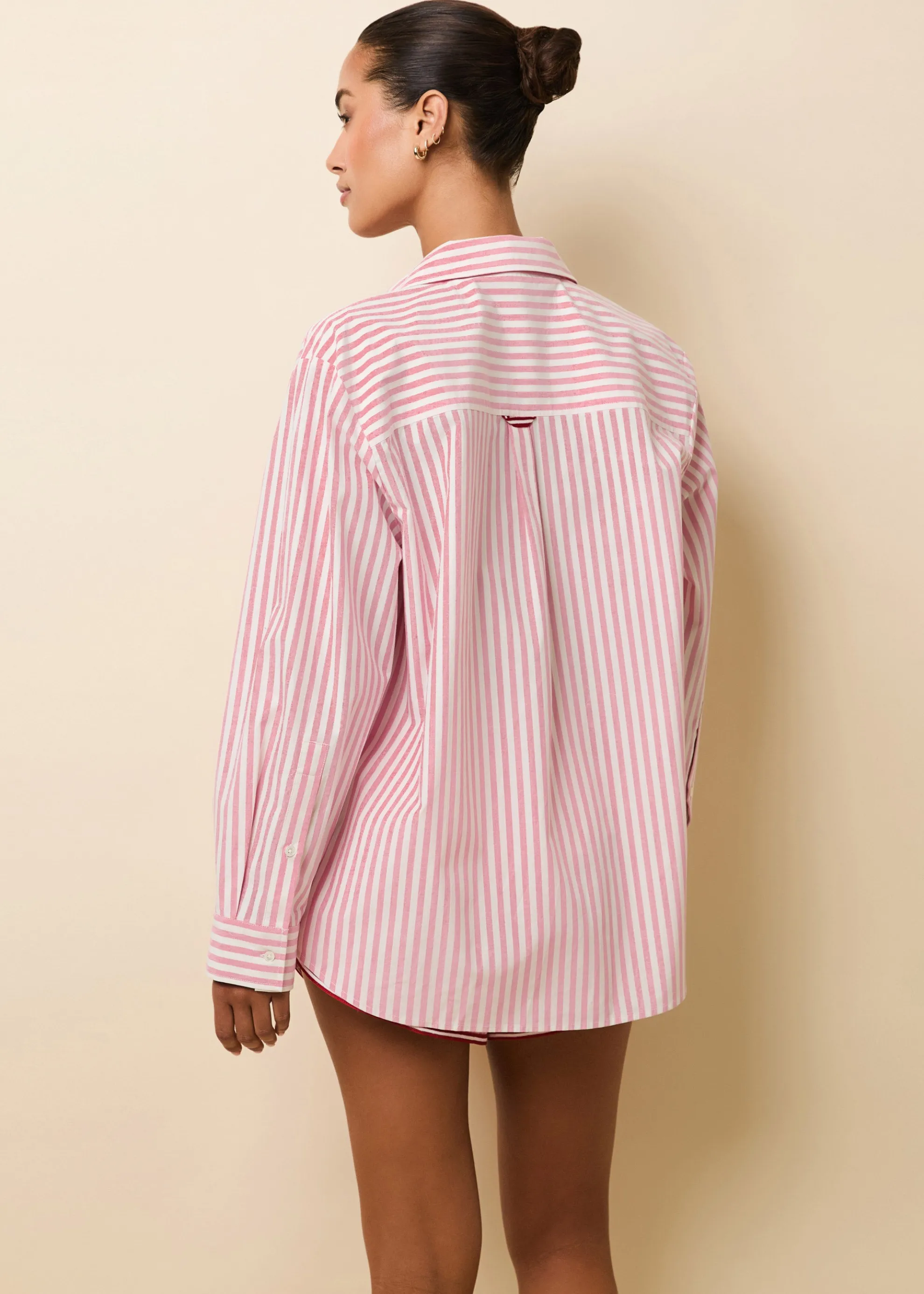 Avril Button Down Taffy Pink / Brule Stripe