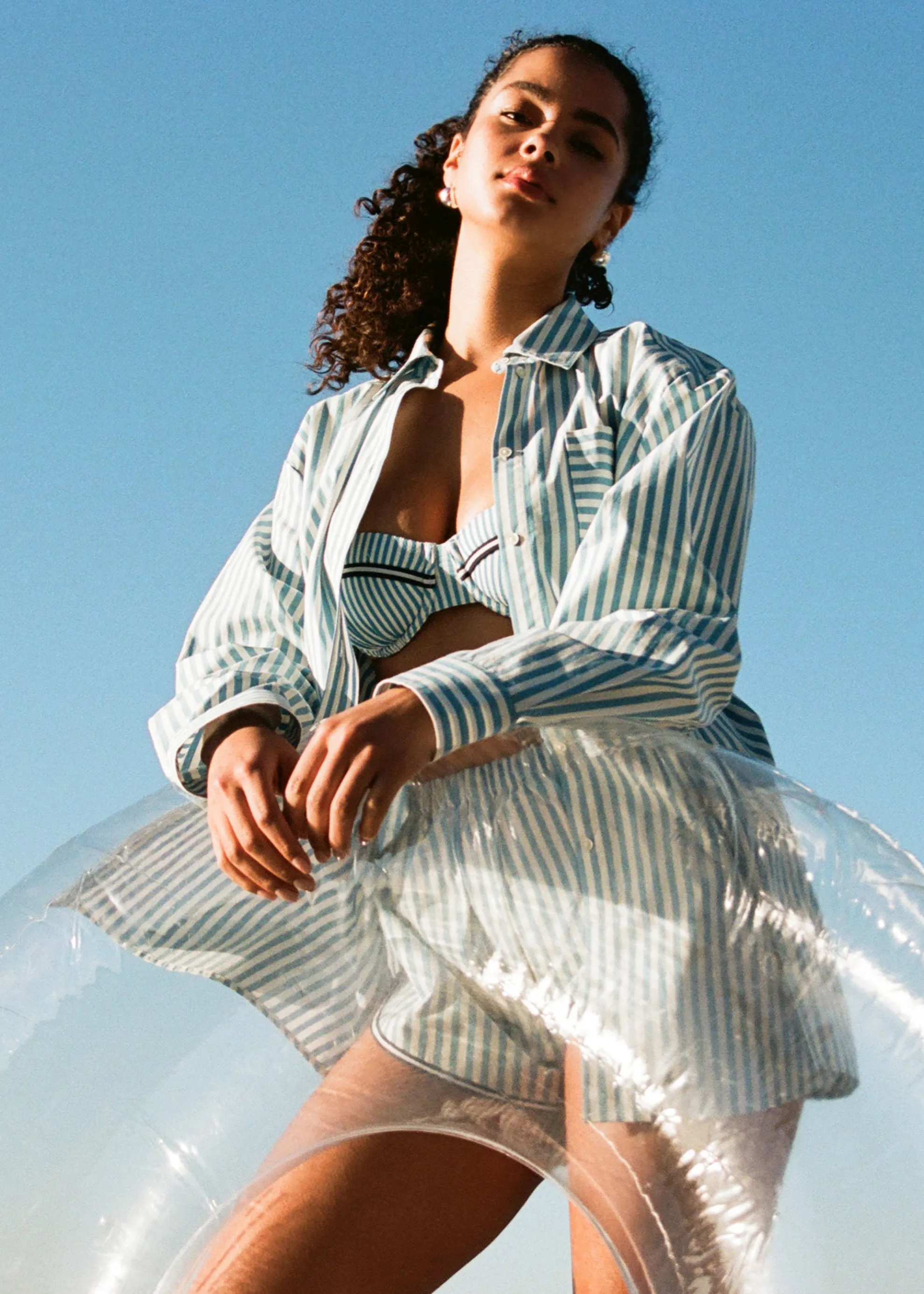 Avril Button Down Shirt French Blue / Brule Stripe