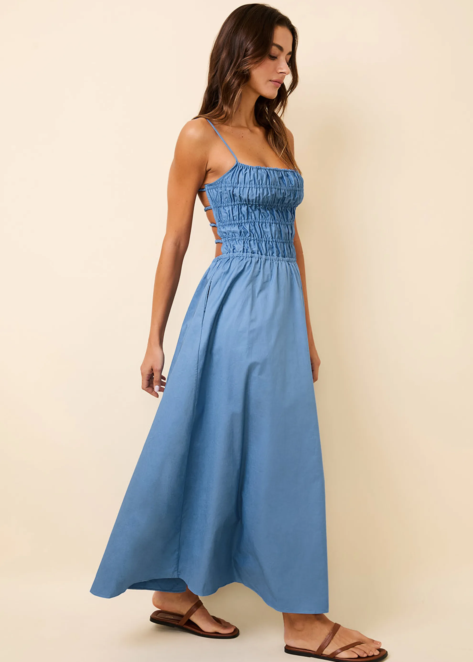 Delta Midi Dress Marina Blue