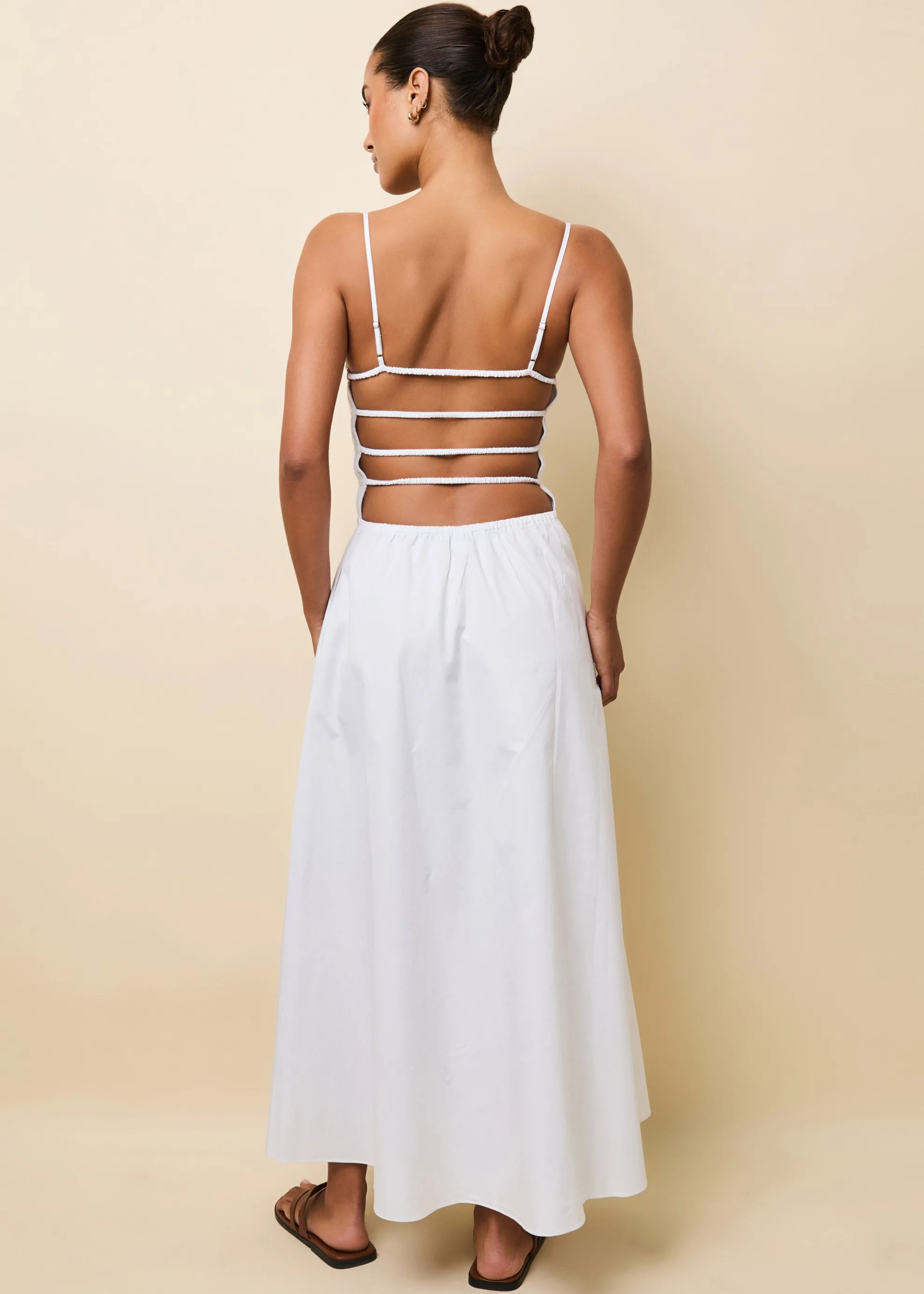 Delta Midi Dress Optic White