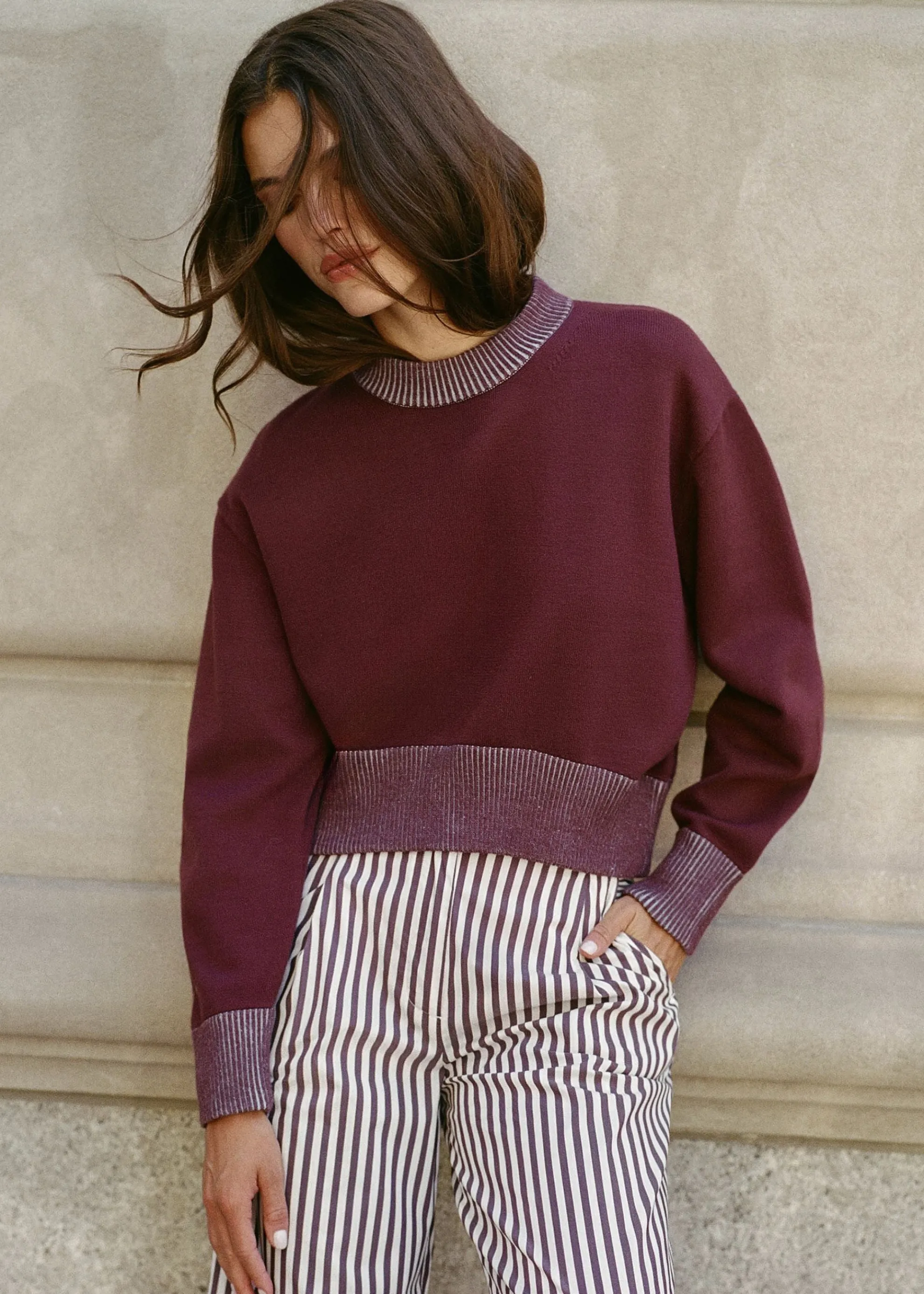 Kieran Sweater Raisin Brown