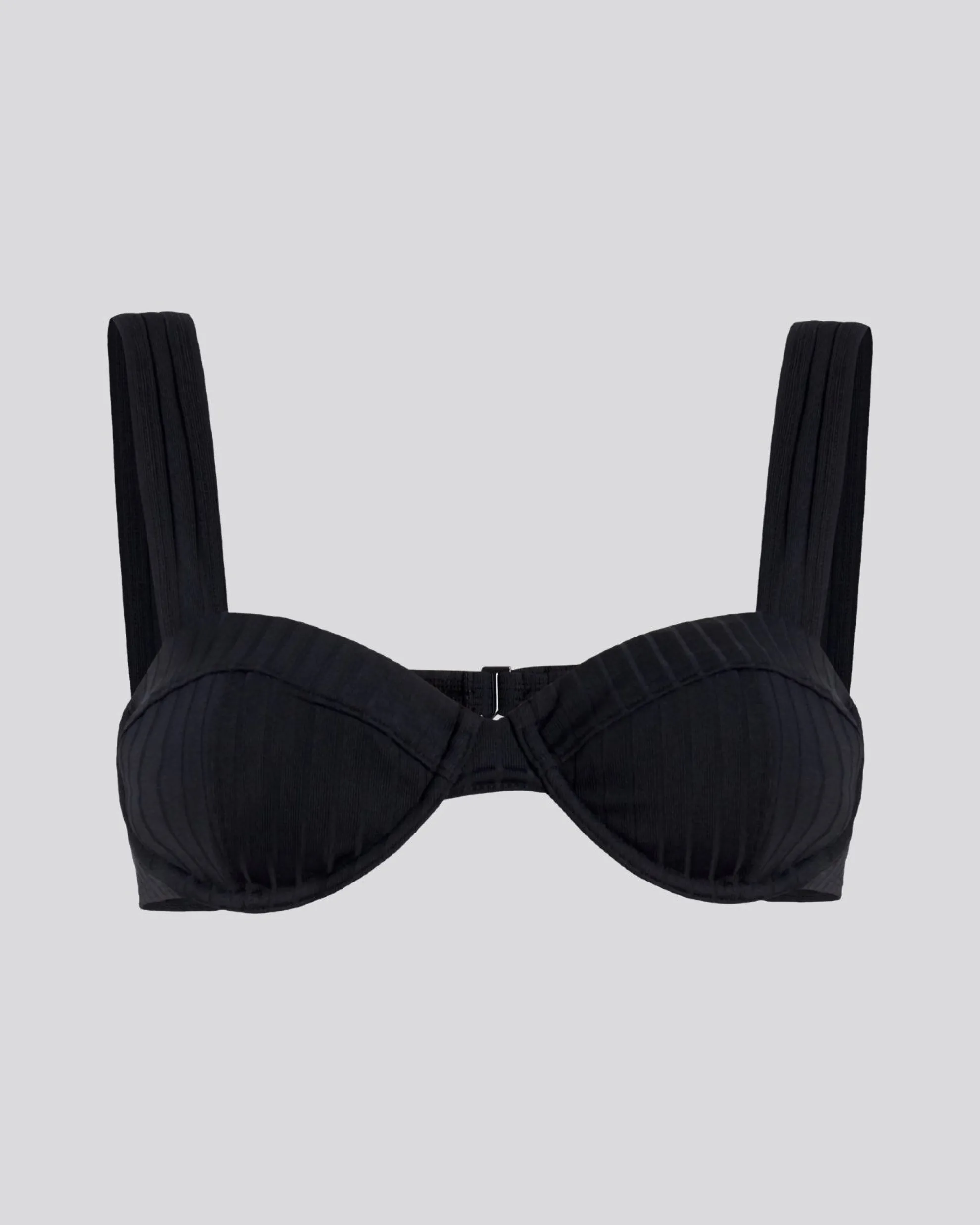 Lilo Ribbed Bikini Top Noir