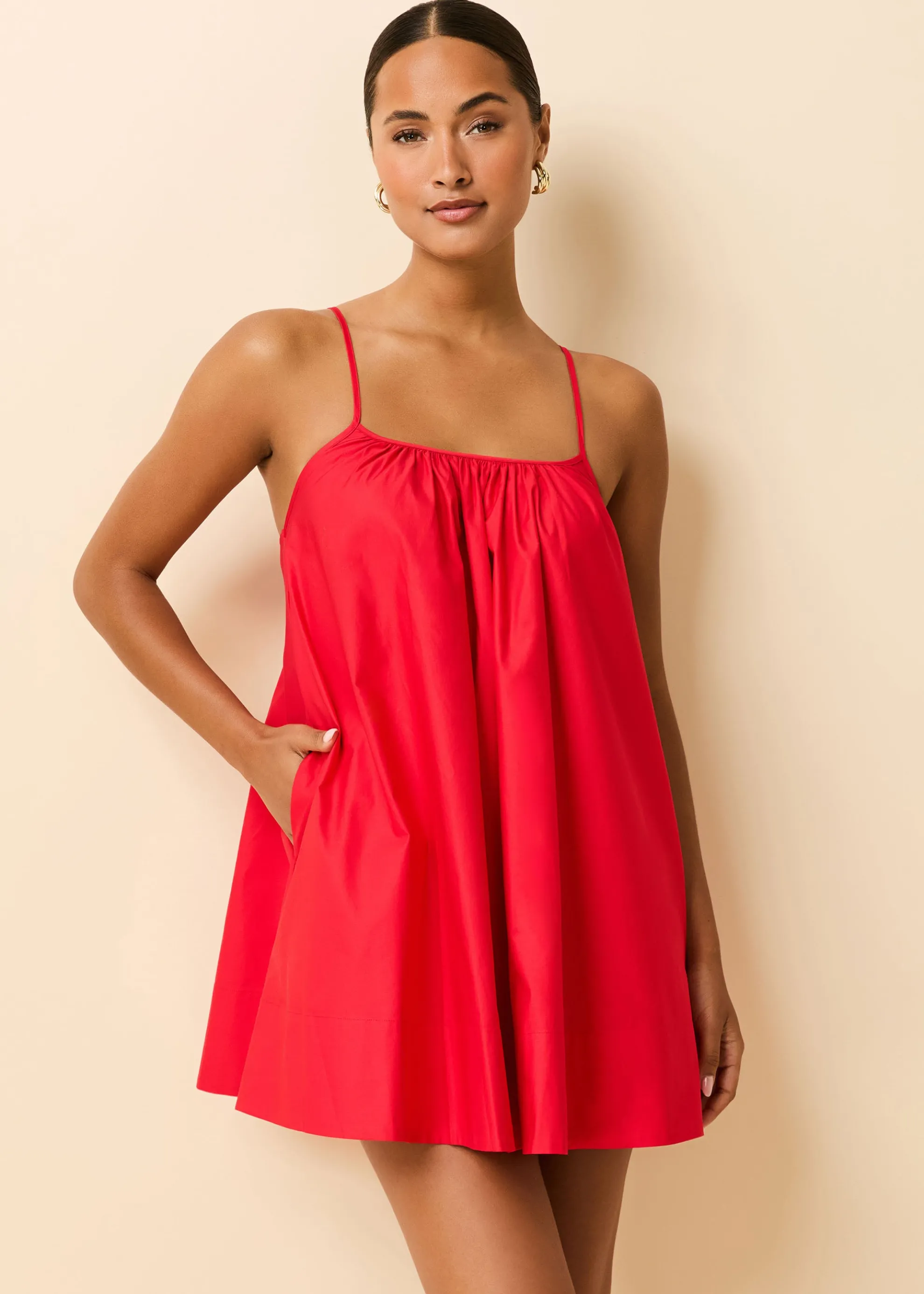 Lindsay Dress Lipstick Red