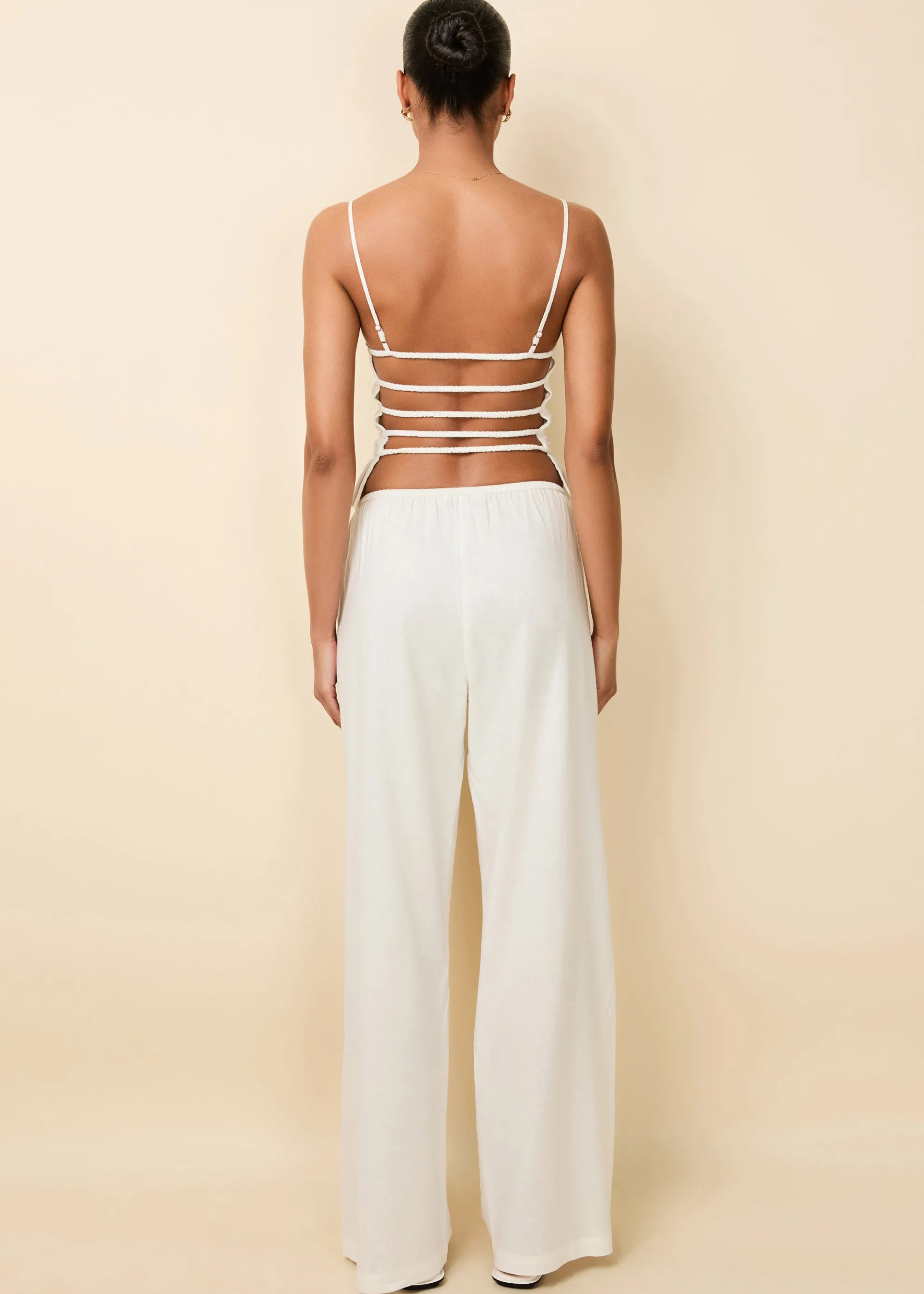 Linen Monaco Pant Optic White