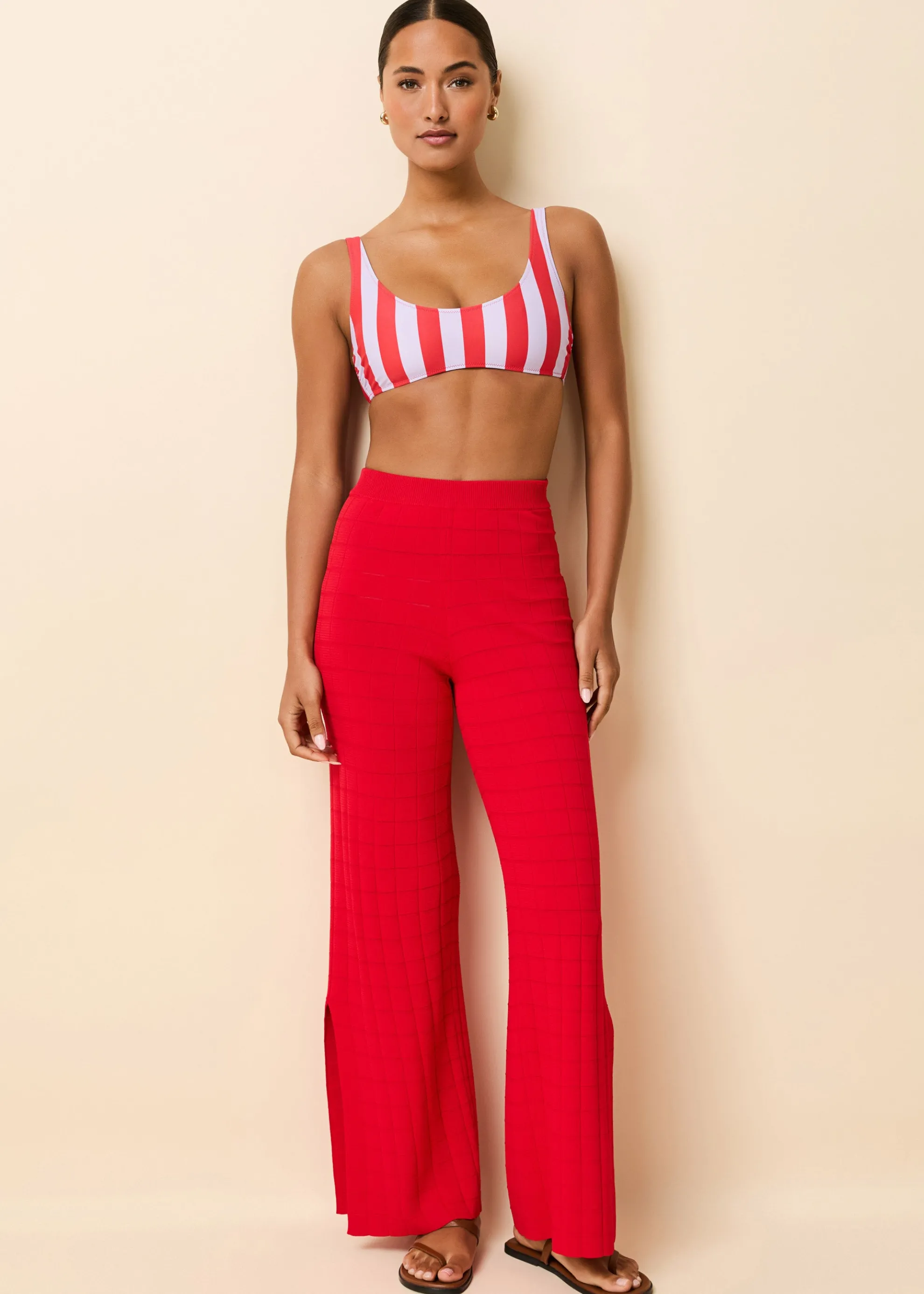 Logan Pant Lipstick Red