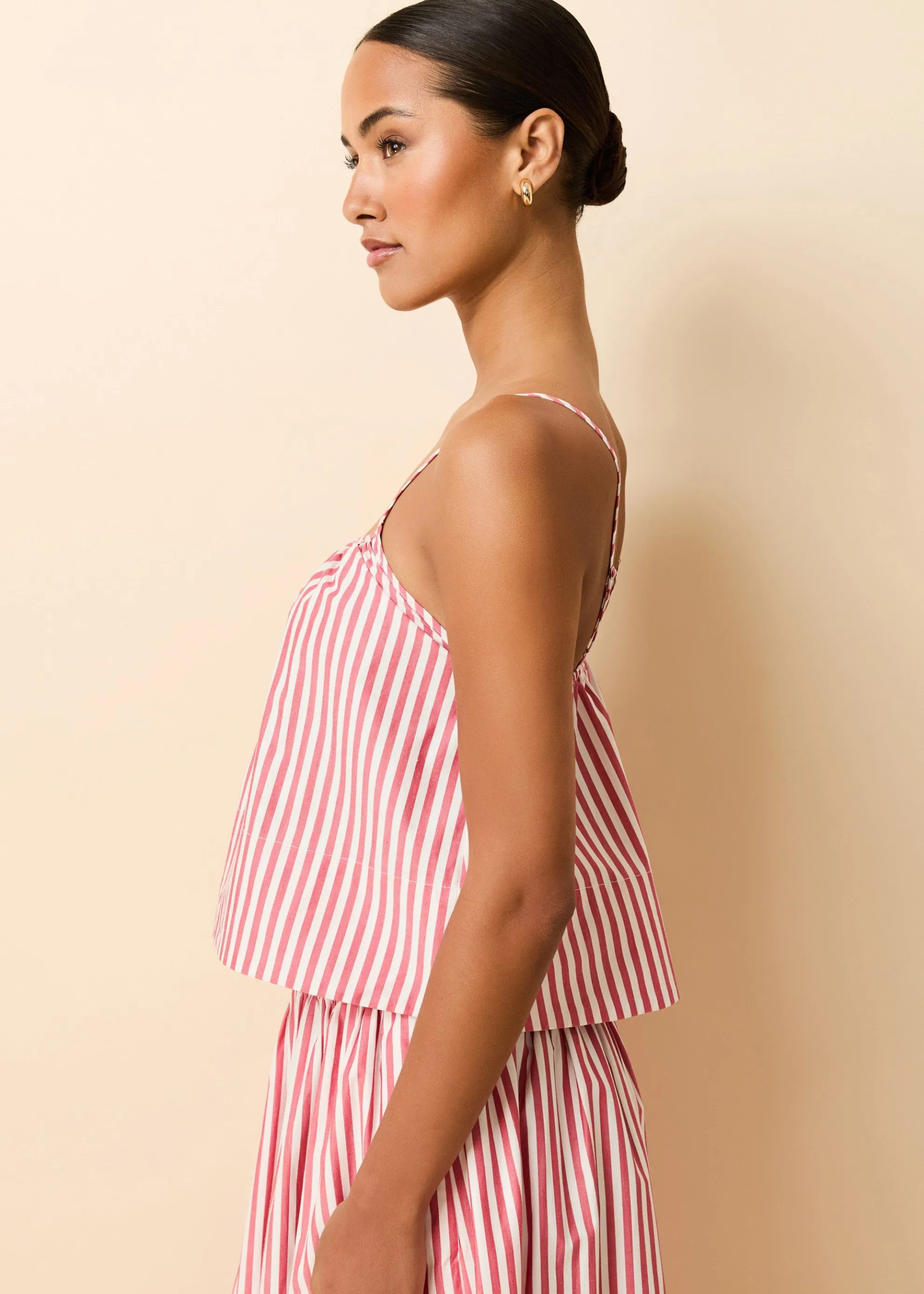 Maayan Top Washed Red / Optic White Stripe