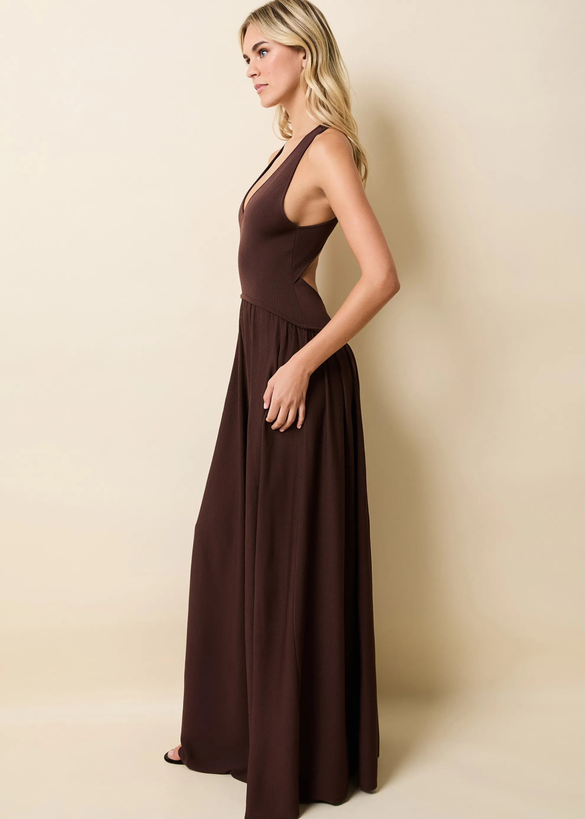 Maggie Dress Raisin Brown