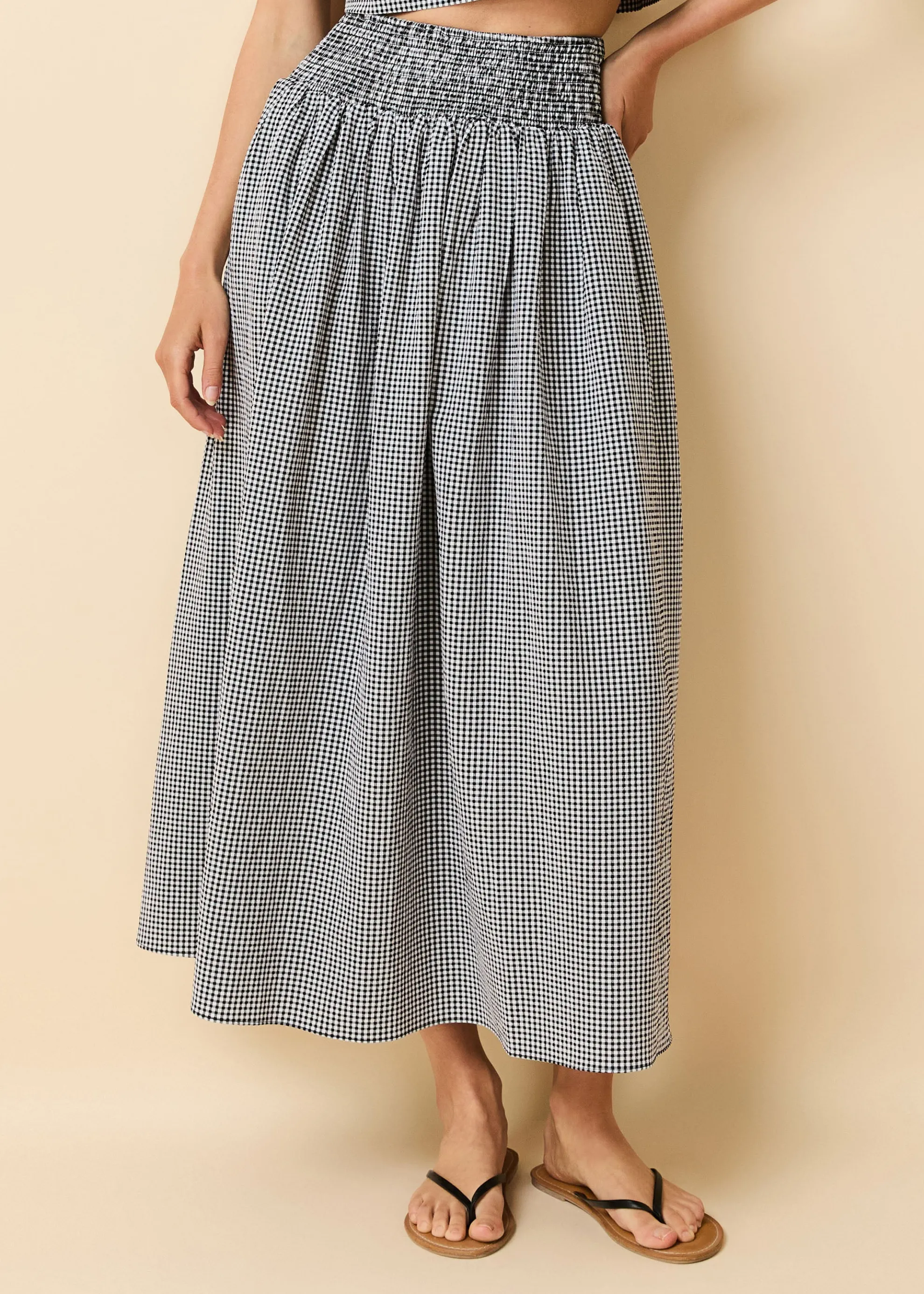 Noreen Skirt Noir Gingham