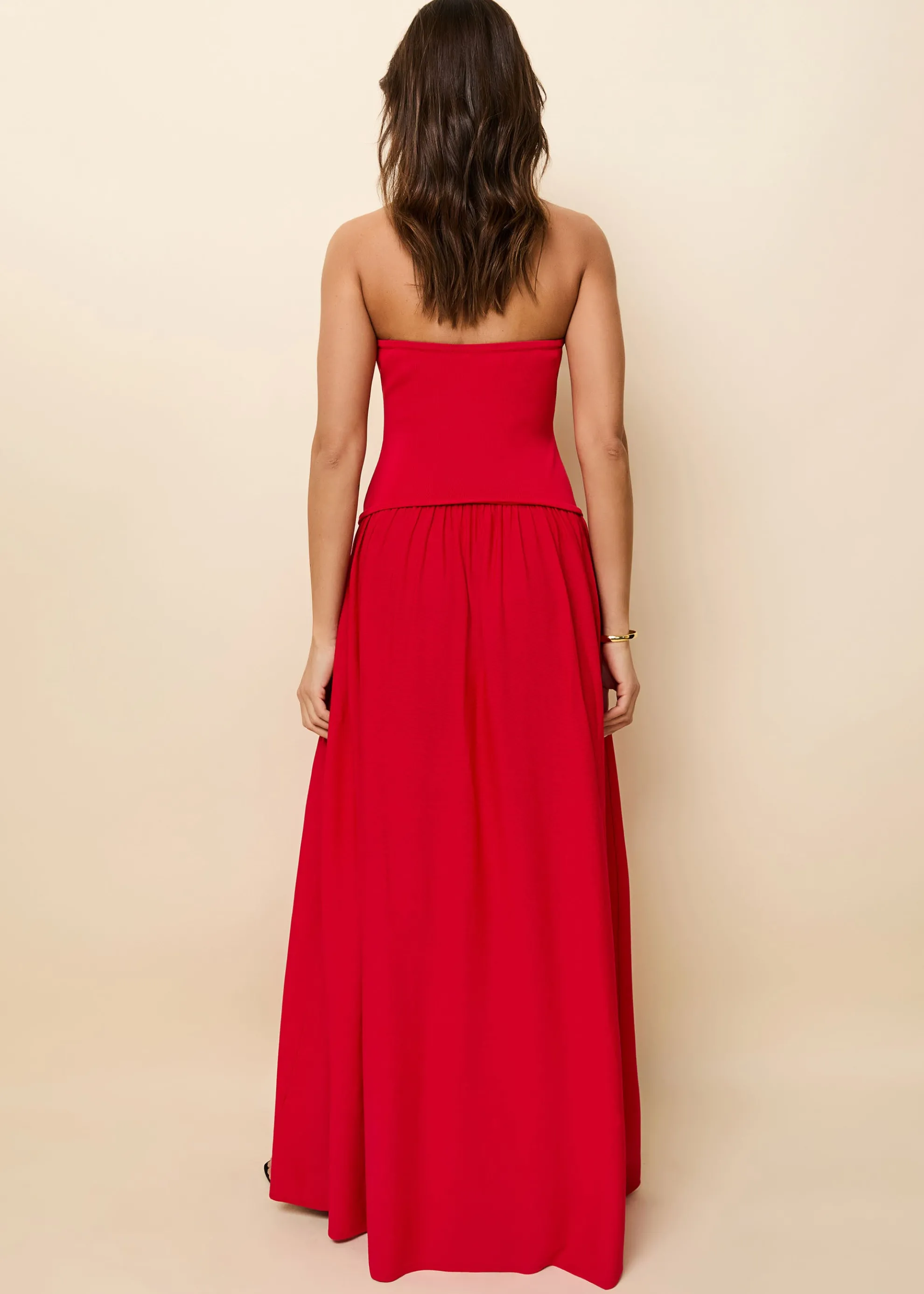 Strapless Soglio Dress Lipstick Red