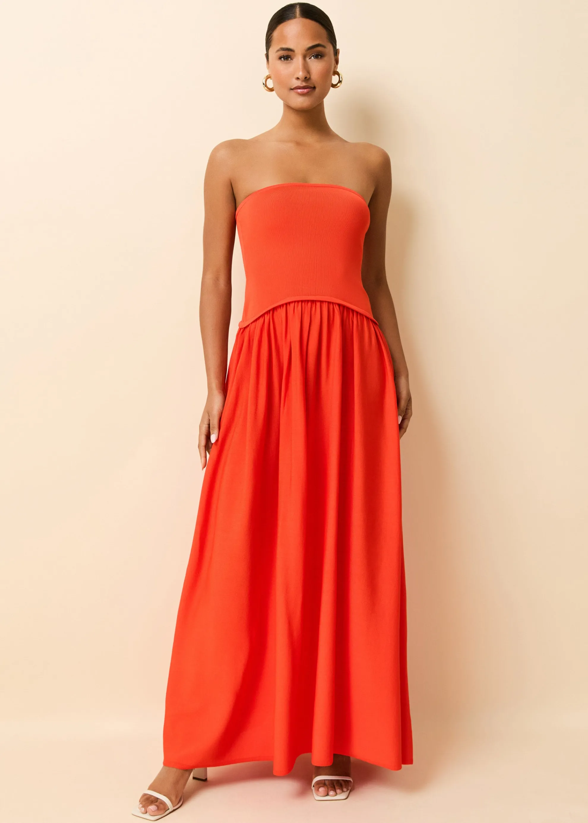 Strapless Soglio Dress Lava