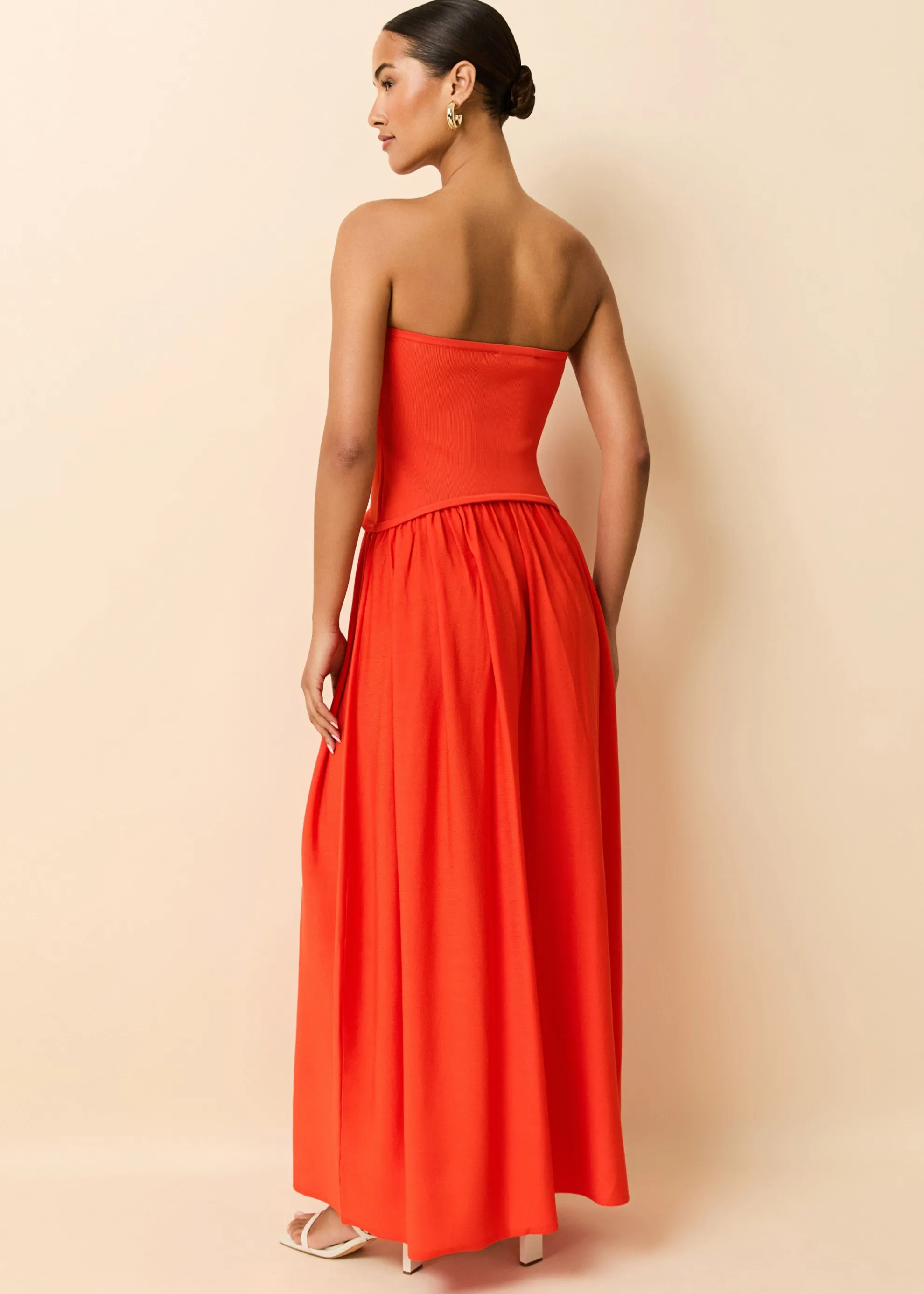 Strapless Soglio Dress Lava