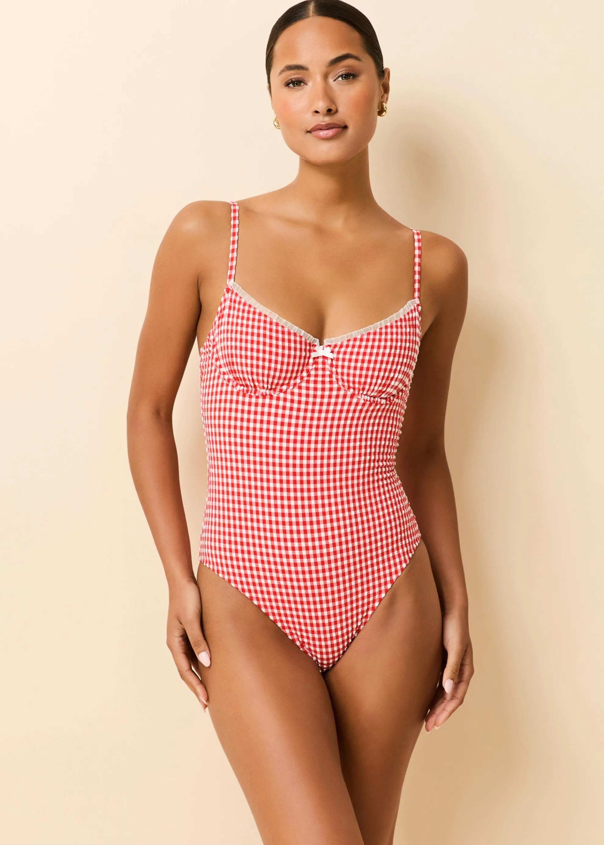 Taylor One Piece Red Gingham